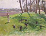 John Singer Sargent Landscape with Goatherd (mk18) oil on canvas